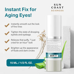 Sun Coast Sciences Complete Eye Serum fades dark spots around the eye area.