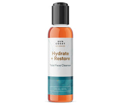 Sun Coast Sciences Hydrate + Restore cleanser bottle for daily cleansing and refreshed skin.