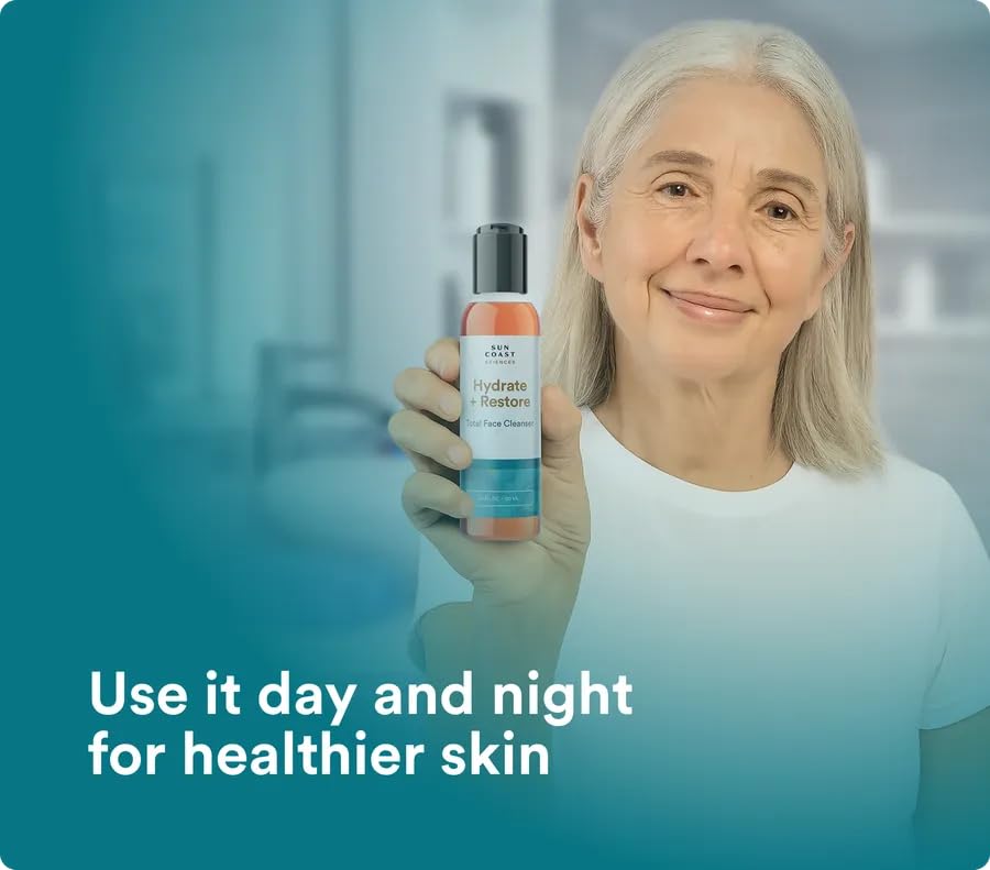 Sun Coast Sciences Hydrate Restore USA-made label reflects thoughtful formulation.