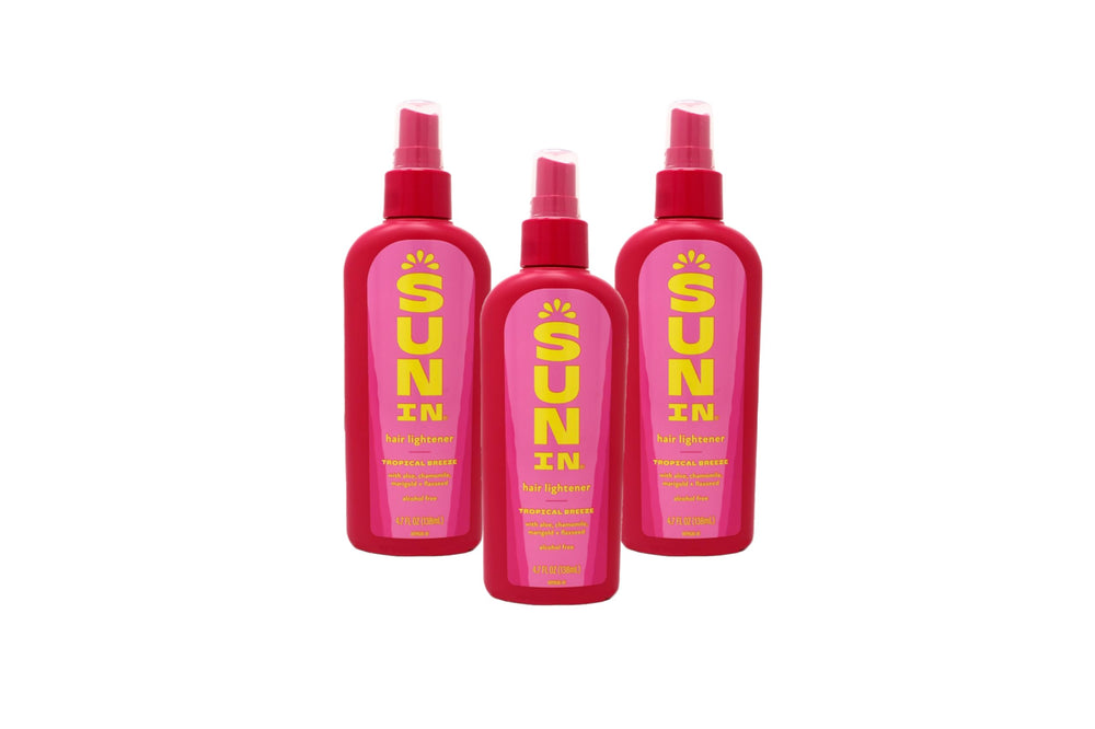 Sun In Original Spray-In Hair Lightener tropical breeze bottle for even outdoor lightening.