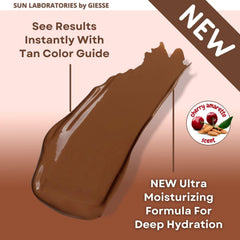 Sun Laboratories by Giesee Ultra Dark Self Tanning Lotion 32oz pump-dispense shows easy, even application.
