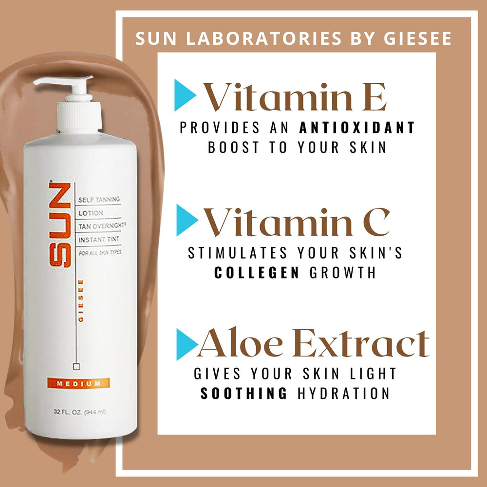 Sun Laboratories by Giesee even-tone finish for natural-looking skin.