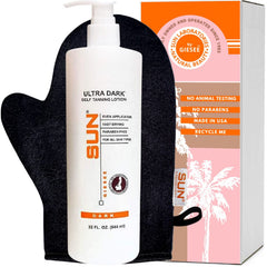 Sun Laboratories by Giesee Ultra Dark bottle shown for deep, natural-looking tan.