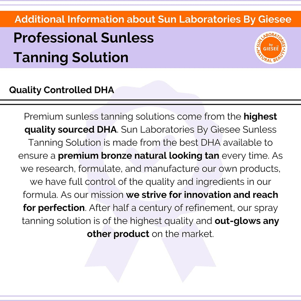 Sun Laboratories by Giesee medium spray tan on body for an even glow