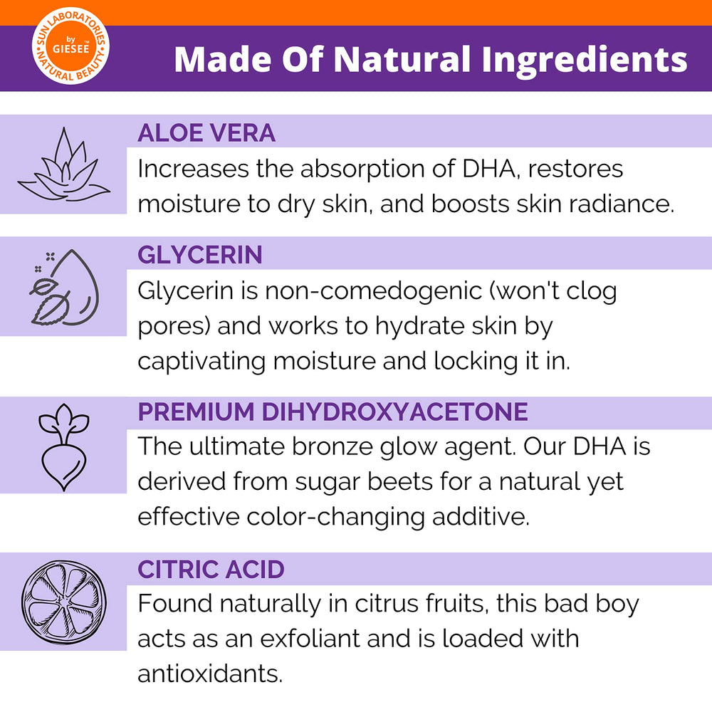 Sun Labs Self-Tanning Spray Ultra Dark 3-Pack face-application close-up shows even color.