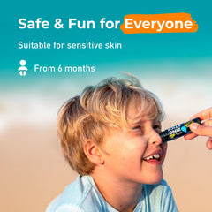 Sun Zapper stick used on body during outdoor workouts or play