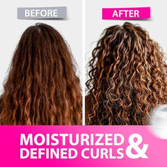 SUNATORIA Curly Hair Mask on wavy hair shows defined curls.