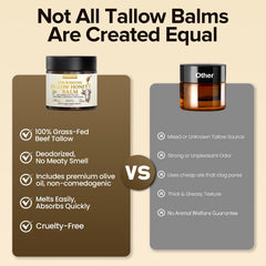 Sunbose Balm ingredient label highlights grass-fed tallow and natural oils