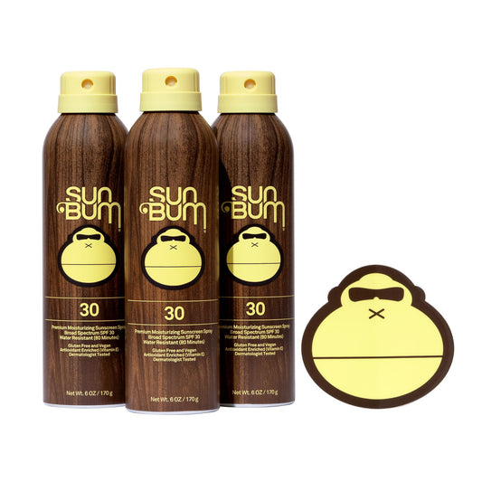 Sun Bum Original spray bottle front view shows easy daily sun protection
