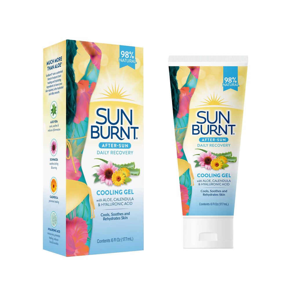 Sunburnt EMCW9 aloe gel texture close-up shows non-sticky finish