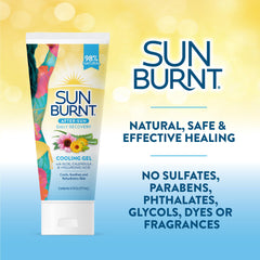 Dermatologist-tested Sunburnt EMCW9 aloe gel on skin