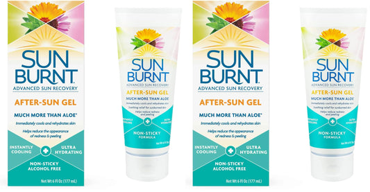 Sunburnt EMCW9 aloe vera gel bottle with clear formula for soothing skin