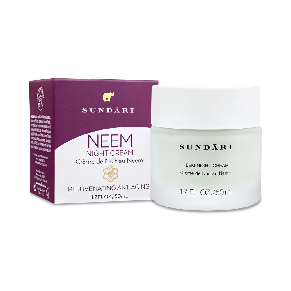 SUNDARI Neem Night Cream with squalane for soft, rested skin.
