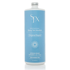 SunFX Rapid bottle pour demonstrates easy setup for a natural sun-kissed glow.