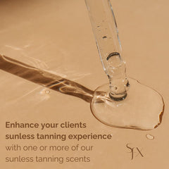 SunFX Scent Drops infused into lotion for a subtle fragrance boost.
