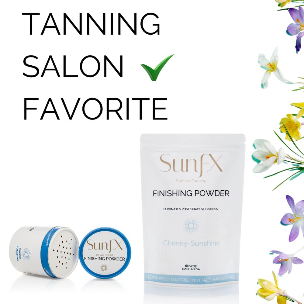 SunFX talc-free, vegan-friendly formula with gluten-free ingredients and tropical aroma.