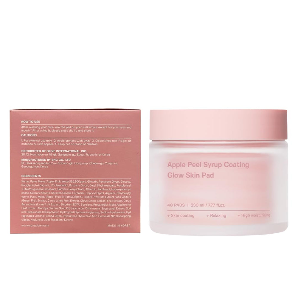 SUNGBOON EDITOR Hydration-focused pad showing natural moisturizing factors in action.