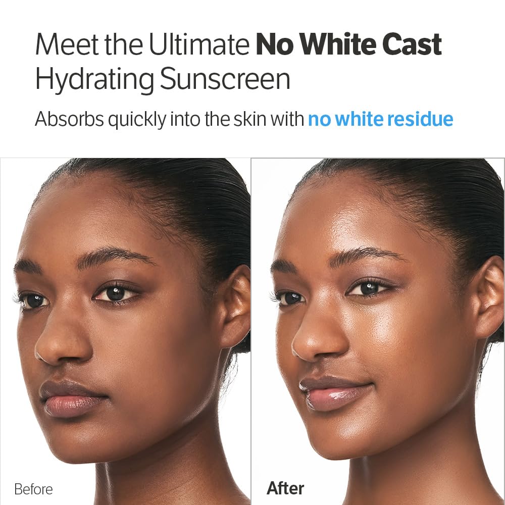 SUNGBOON EDITOR Hydro Booster shows no white cast on skin.