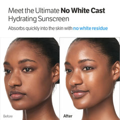 SUNGBOON EDITOR Hydro Booster shows no white cast on skin.