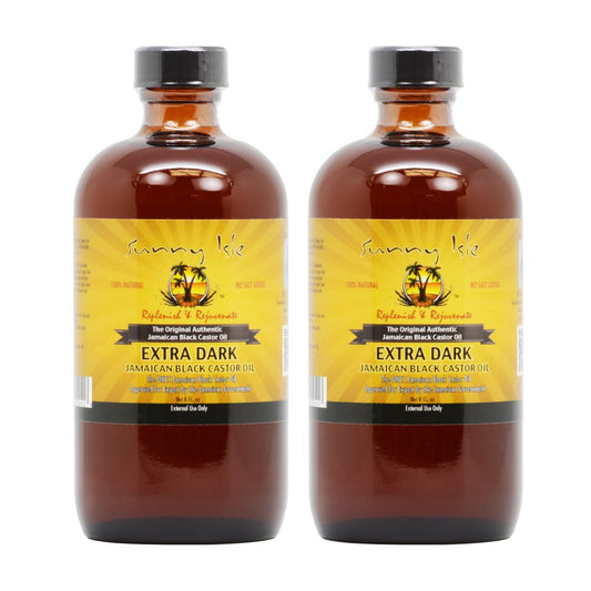 Sunny Isle Jamaican Black Castor Oil Extra Dark bottle with applicator for scalp nourishment and easy application