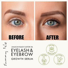 Sunny Isle eyelash serum wand enables precise brow and lash care.