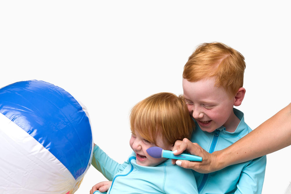 SunnyStik vibrant-design kid-friendly look invites family sun care routines.