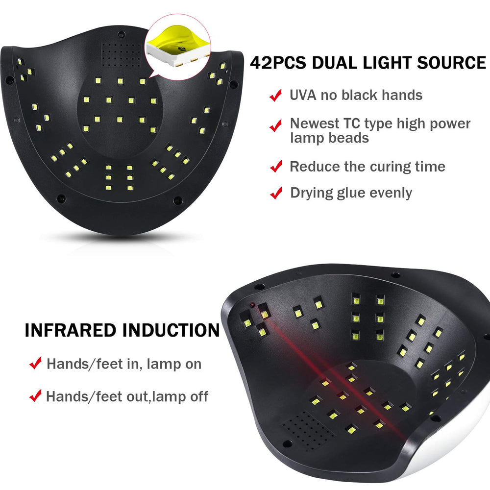 Sunrich UV Gel Nail Lamp with portable handle allows easy transport.