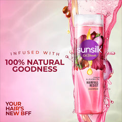 Sunsilk Onion & Jojoba Label detail showing trusted formula.