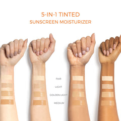 Suntegrity Tinted 5 in 1 Mineral Sunscreen packaging box showcases eco-friendly design.