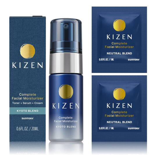 SUNTORY WELLNESS All-in-One Face Moisturizer bottle close-up for daily hydration.