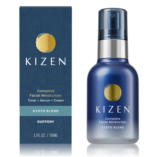 SUNTORY WELLNESS All-in-One moisturizer packaging display for easy daily use.