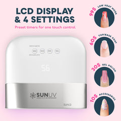 SUNUV SUN3 LED beads detail showing long-lasting 50,000 hour lifespan.