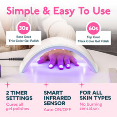 SUNUV Sun9C blue sensor-automatic demonstrates hands-free operation for seamless manicure