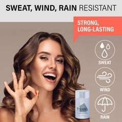 Super Million Hair SMH fibers provide a natural look blending seamlessly.