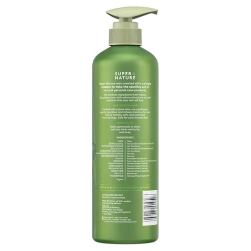 Super Nature Potent Aloe Gentle Moisture Conditioner bottle with side label for easy application.
