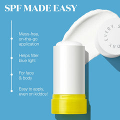 Supergoop Mineral Sheer Stick provides Broad Spectrum SPF 30 protection.
