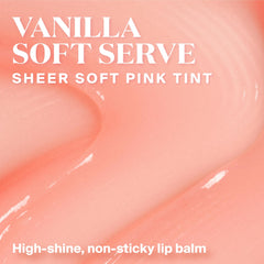 Supergoop! Glow Gloss SPF 40 sheer pink tint on lips with long-lasting gloss