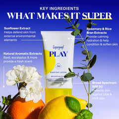 Supergoop! Play Everyday Lotion has a light, refreshing scent.