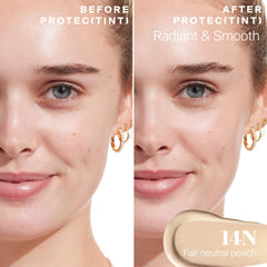 Hands applying Protec(tint) to blend effortlessly for a smooth result.