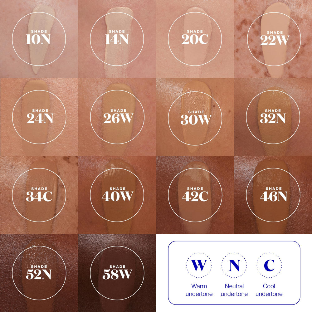 Veil finish on the skin delivers a natural look with SPF protection.
