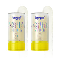 Supergoop Unseen Sunscreen Stick SPF 40 application for on-the-go protection