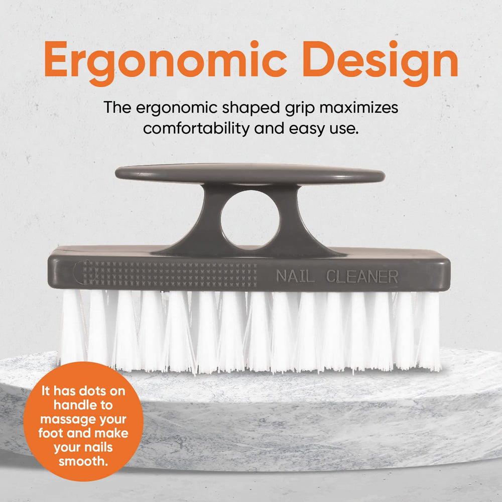 Durable plastic handle on the Superio brush resists bending.