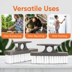 Ergonomic grip design on the Superio brush for precise scrubbing.