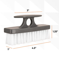 Close-up of Superio stiff bristles for tough grime removal.