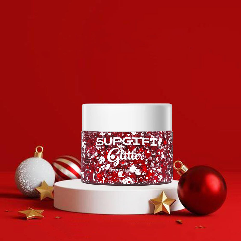 SUPGIFT gift-ready glitter set inspires creative makeup ideas and celebrations.