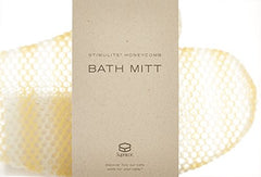 Packaging image of Supracor bath mitt highlighting premium design