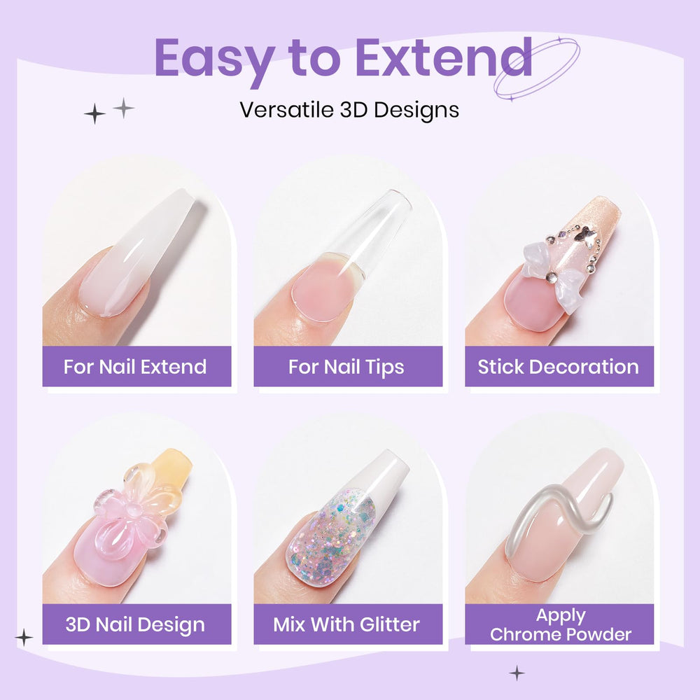 SUPWEE 3D Sculpting Gel kit pearl white for versatile designs