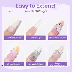 SUPWEE 3D Sculpting Gel kit pearl white for versatile designs