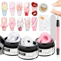 SUPWEE pearl white gel kit prepared for at home nail extensions