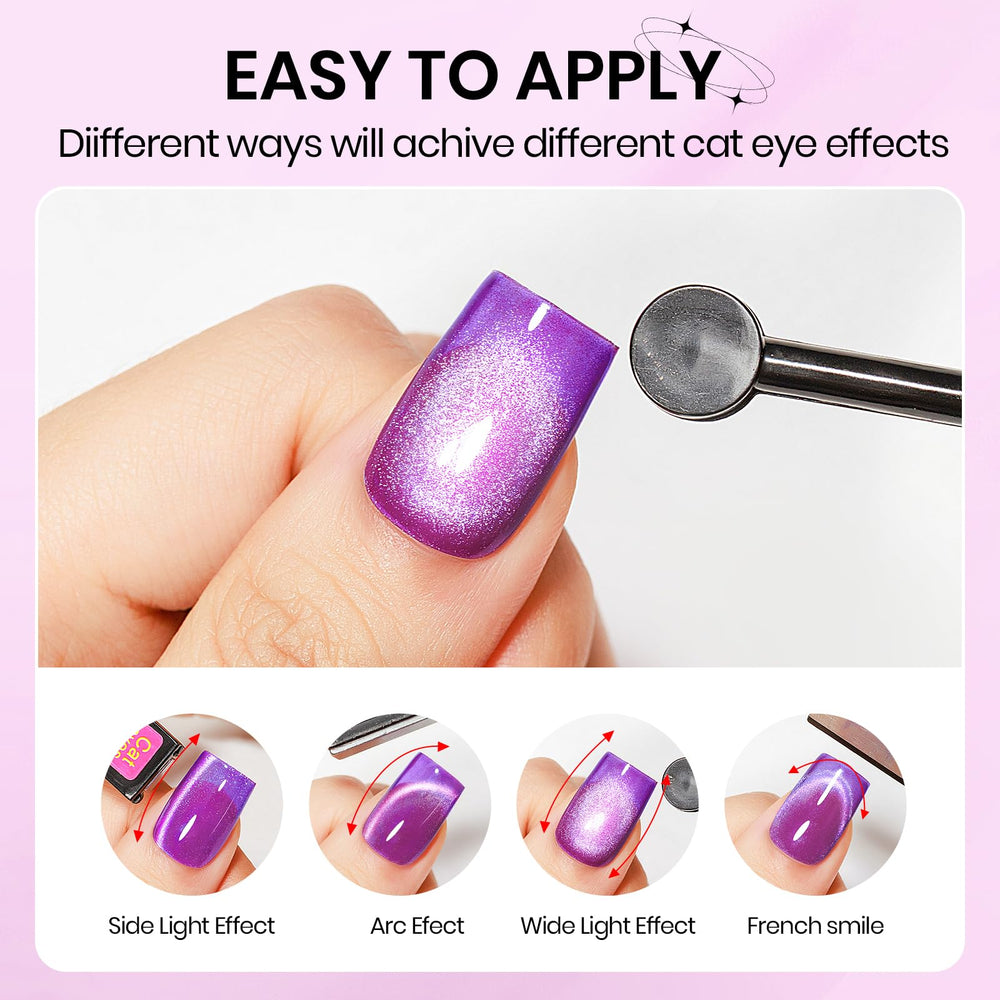 SUPWEE application tip: magnet 6–10 seconds for cat-eye.